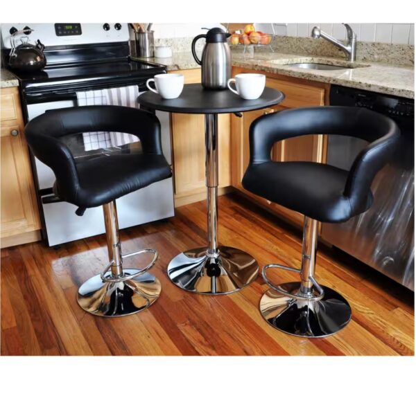 3-Piece Black Bar Table Set