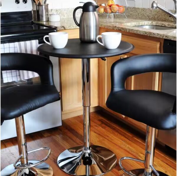 3-Piece Black Bar Table Set